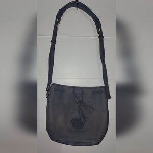 Stylish Gray Leather Crossbody Bag